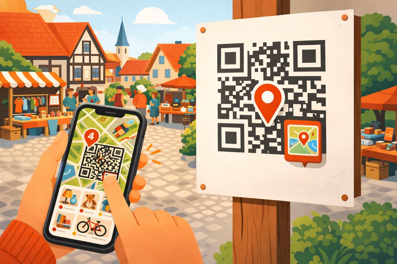 QR-Codes beim Dorfflohmarkt richtig einsetzen