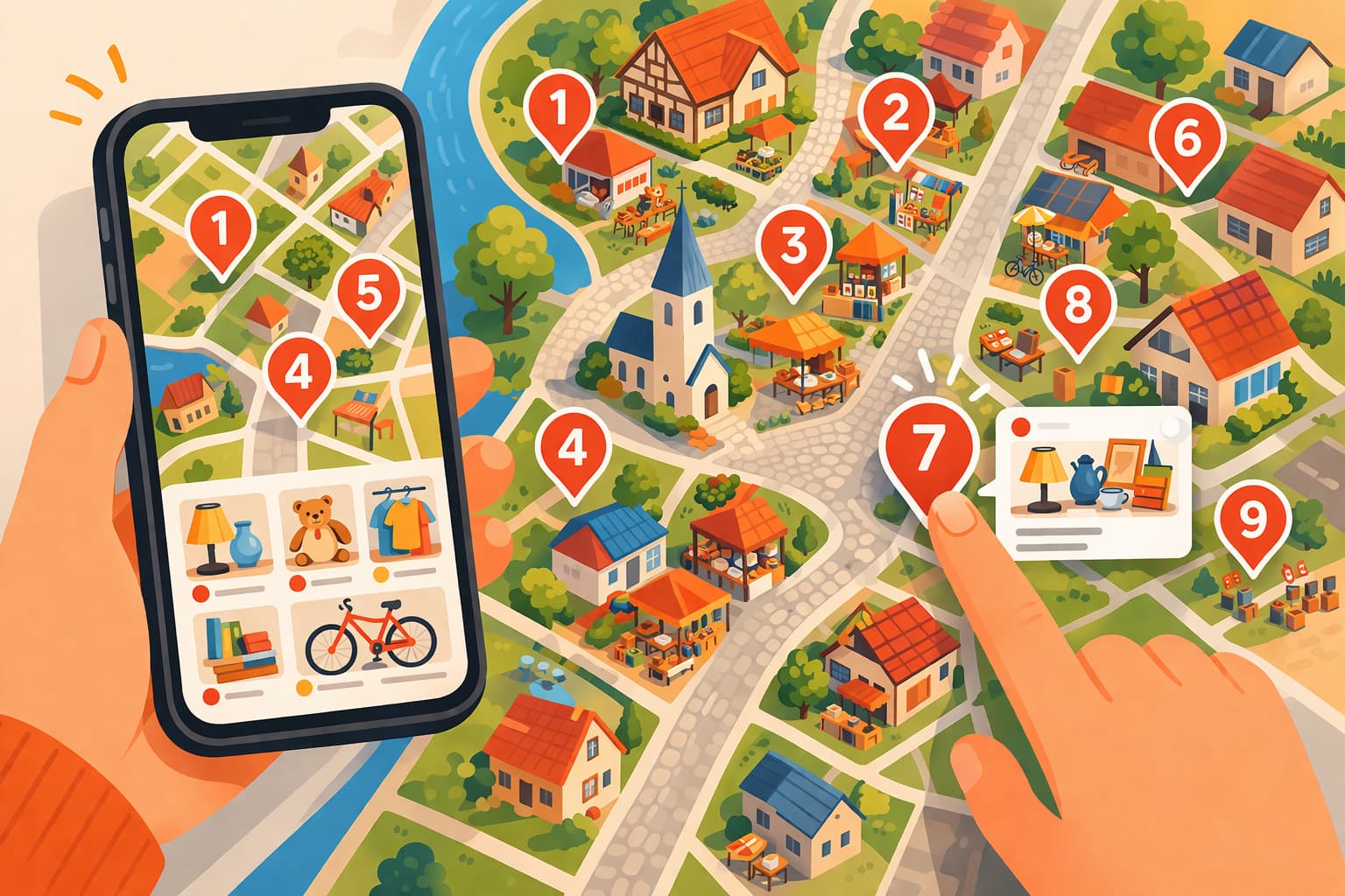 Digitale Karte für den Dorfflohmarkt – so geht's